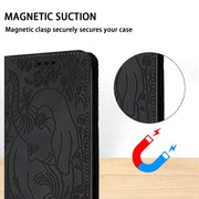 For Samsung Galaxy S25 5G Retro Elephant Embossed Leather Phone Case(Black)
