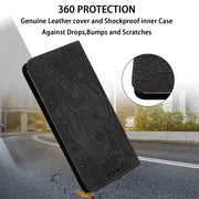 For Samsung Galaxy S25 5G Retro Elephant Embossed Leather Phone Case(Black)