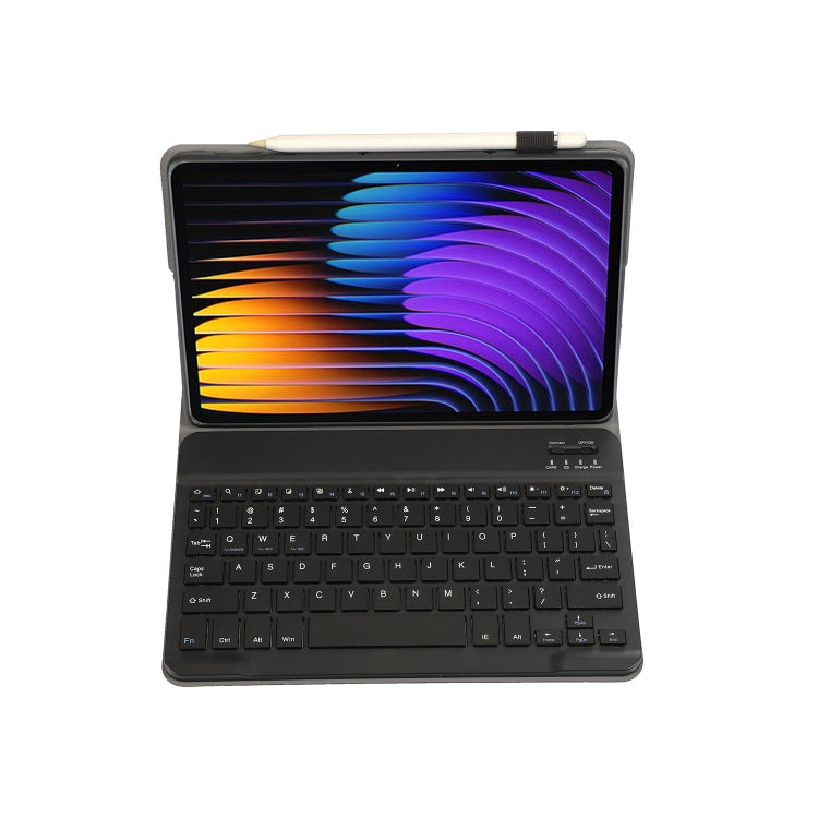 For Xiaomi Pad 7 / 7 Pro 11.2 inch A0N13 Ultra-thin Detachable Bluetooth Keyboard Leather Tablet Case(Black)