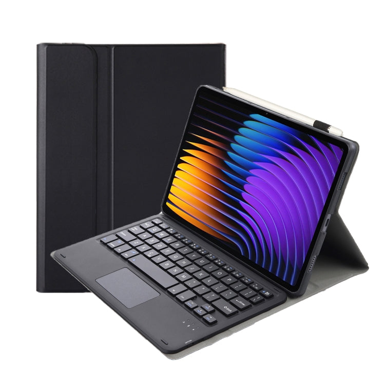 For Xiaomi Pad 7 / 7 Pro 11.2 inch A0N13-A Ultra-thin Detachable Bluetooth Keyboard Leather Tablet Case with Touchpad(Black)