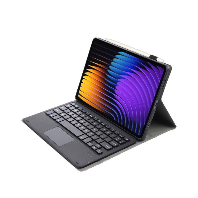 For Xiaomi Pad 7 / 7 Pro 11.2 inch A0N13-A Ultra-thin Detachable Bluetooth Keyboard Leather Tablet Case with Touchpad(Black)
