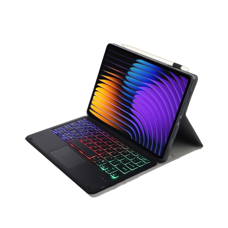 For Xiaomi Pad 7 / 7 Pro 11.2 inch A0N13-AS Ultra-thin Detachable Backlight Bluetooth Keyboard Leather Tablet Case with Touchpad(Black)
