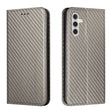 For Samsung Galaxy S25 5G Carbon Fiber Texture Magnetic Flip Leather Phone Case(Grey) - free shipping - PMC Jewellery - Order now!