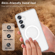 For Samsung Galaxy S25+ 5G Terminator MagSafe Magnetic Phone Case(Glitter White)