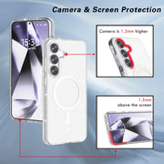 For Samsung Galaxy S25+ 5G Terminator MagSafe Magnetic Phone Case(Glitter White)