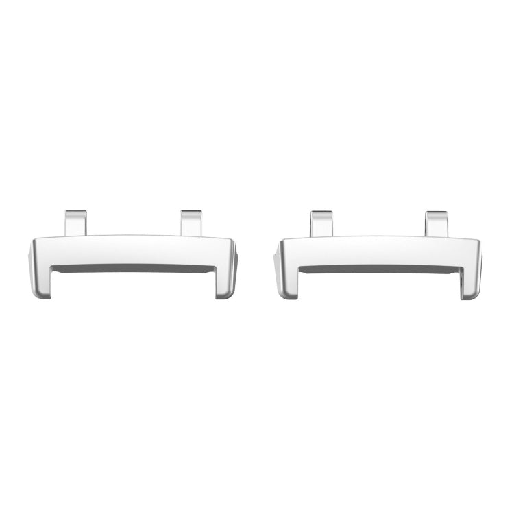 For Amazfit T-Rex 3 1 Pair Metal Head Adapter Watch Band Connector With Removal Tool(Silver)
