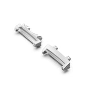 For Amazfit T-Rex 3 1 Pair Metal Head Adapter Watch Band Connector With Removal Tool(Silver)