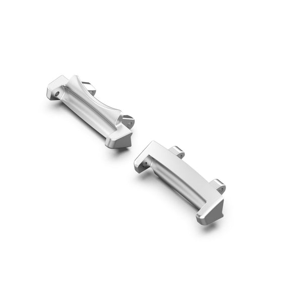 For Amazfit T-Rex 3 1 Pair Metal Head Adapter Watch Band Connector With Removal Tool(Silver)