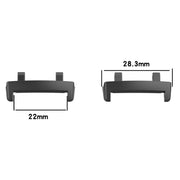 For Amazfit T-Rex 3 1 Pair Metal Head Adapter Watch Band Connector With Removal Tool(Black)