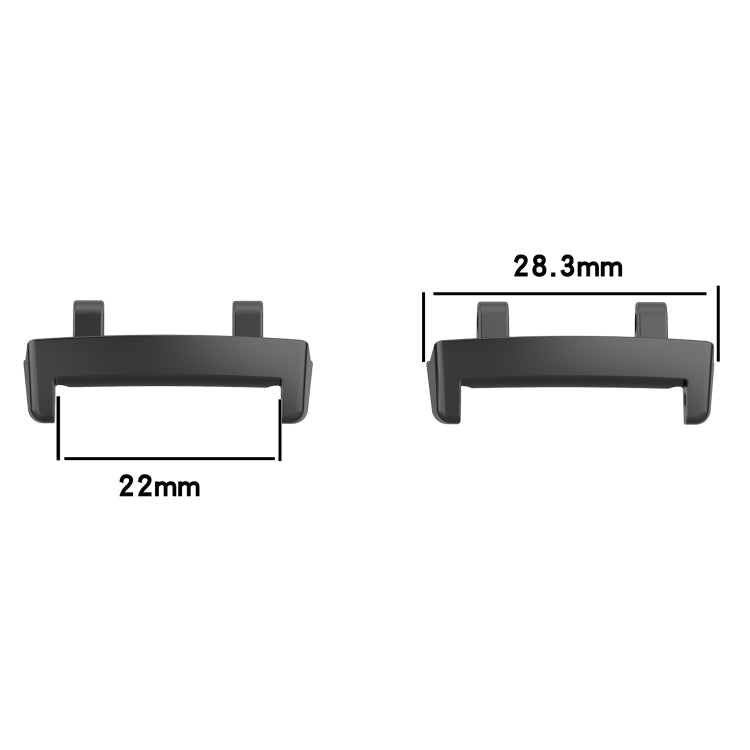 For Amazfit T-Rex 3 1 Pair Metal Head Adapter Watch Band Connector With Removal Tool(Silver)