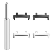For Amazfit T-Rex 3 1 Pair Metal Head Adapter Watch Band Connector With Removal Tool(Silver)