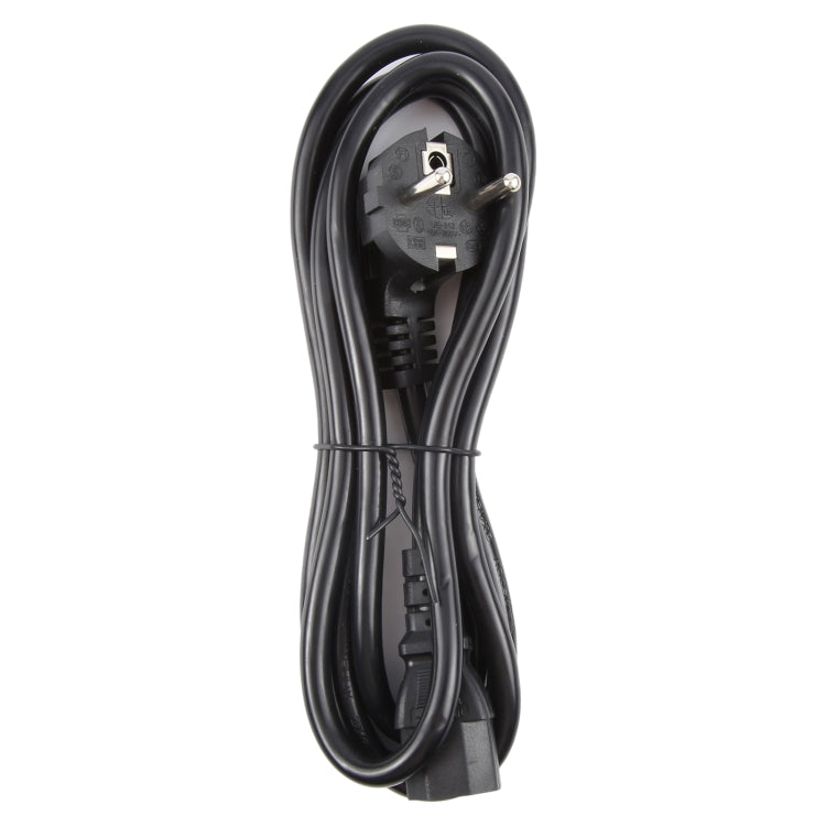 EU Plug Computer PC Power Cord 3 Pin Cable, Length:3m(Black)