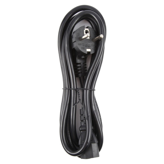 EU Plug Computer PC Power Cord 3 Pin Cable, Length:3m(Black)