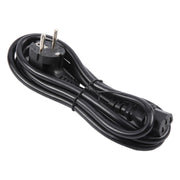 EU Plug Computer PC Power Cord 3 Pin Cable, Length:5m(Black)