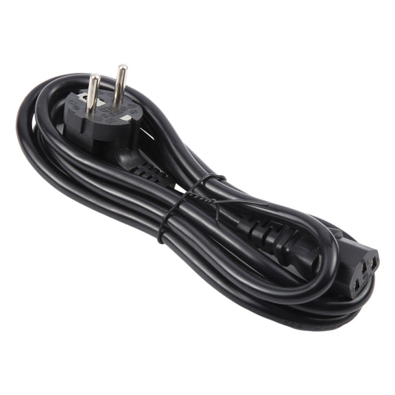 EU Plug Computer PC Power Cord 3 Pin Cable, Length:5m(Black)