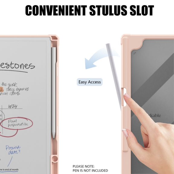For reMarkable Paper Pro 2024 11.8 inch Acrylic PU Smart Leather Tablet Case(Pink)