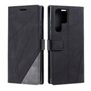 For Samsung Galaxy S25 Ultra 5G Skin Feel Splicing Leather Phone Case(Black)
