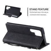 For Samsung Galaxy S25 Ultra 5G Skin Feel Splicing Leather Phone Case(Black)