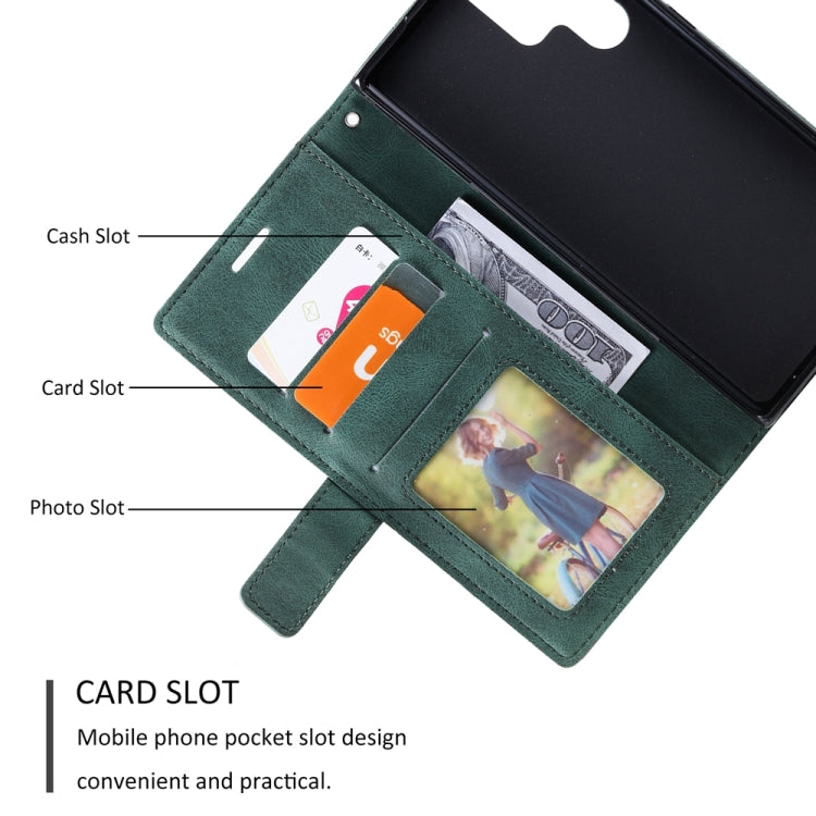 For Samsung Galaxy S25 Ultra 5G Skin Feel Splicing Leather Phone Case(Green)