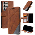 For Samsung Galaxy S25 Ultra 5G Skin Feel Splicing Leather Phone Case(Brown) - Galaxy S25 Ultra 5G Cases by PMC Jewellery | Online Shopping South Africa | PMC Jewellery | Buy Now Pay Later Mobicred