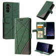 For Samsung Galaxy S25+ 5G Skin Feel Splicing Leather Phone Case(Green) - Galaxy S25+ 5G Cases by PMC Jewellery | Online Shopping South Africa | PMC Jewellery | Buy Now Pay Later Mobicred