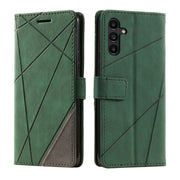 For Samsung Galaxy S25+ 5G Skin Feel Splicing Leather Phone Case(Green)