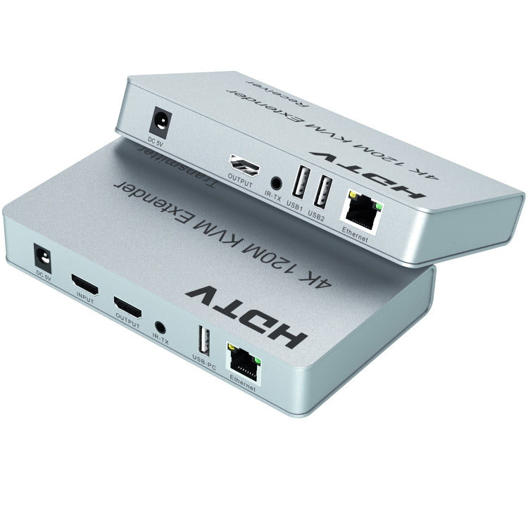 120m HDMI USB KVM 4K Network Extender, Plug:US Plug