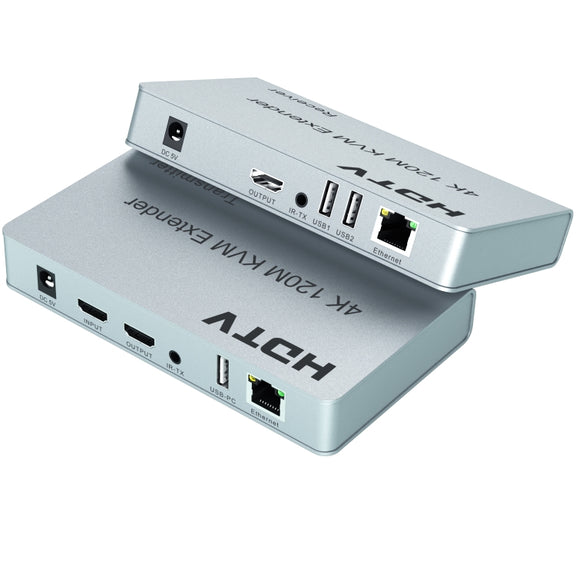 120m HDMI USB KVM 4K Network Extender, Plug:UK Plug