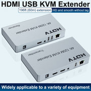 120m HDMI USB KVM 4K Network Extender, Plug:UK Plug