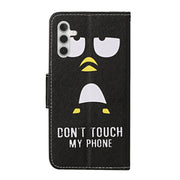 For Samsung Galaxy S25 5G Colored Drawing Pattern Leather Phone Case(Penguin)