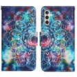 For Samsung Galaxy S25 5G Colored Drawing Pattern Leather Phone Case(Star Mandala) - Galaxy S25 5G Cases by PMC Jewellery | Online Shopping South Africa | PMC Jewellery | Buy Now Pay Later Mobicred