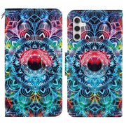 For Samsung Galaxy S25+ 5G Colored Drawing Pattern Leather Phone Case(Mandala)