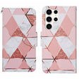 For Samsung Galaxy S25 Ultra 5G Colored Drawing Pattern Leather Phone Case(Marble) - Galaxy S25 Ultra 5G Cases by PMC Jewellery | Online Shopping South Africa | PMC Jewellery | Buy Now Pay Later Mobicred