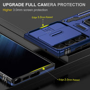 For Samsung Galaxy S25 Ultra 5G Armor PC Hybrid TPU Camera Shield Phone Case(Navy Blue)