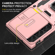 For Samsung Galaxy S25 Ultra 5G Armor PC Hybrid TPU Camera Shield Phone Case(Rose Gold)