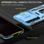 For Samsung Galaxy S25+ 5G Armor PC Hybrid TPU Camera Shield Phone Case(Light Blue)