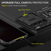 For Samsung Galaxy S25+ 5G Armor PC Hybrid TPU Camera Shield Phone Case(Black)