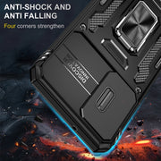 For Samsung Galaxy S25+ 5G Armor PC Hybrid TPU Camera Shield Phone Case(Black)