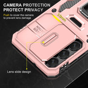 For Samsung Galaxy S25+ 5G Armor PC Hybrid TPU Camera Shield Phone Case(Rose Gold)