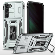 For Samsung Galaxy S25 5G Armor PC Hybrid TPU Camera Shield Phone Case(Grey)