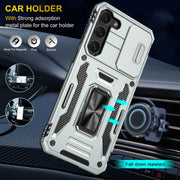 For Samsung Galaxy S25 5G Armor PC Hybrid TPU Camera Shield Phone Case(Grey)