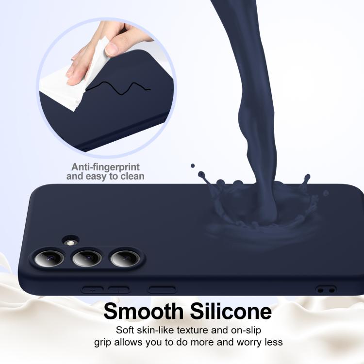 For Samsung Galaxy S25+ 5G Shockproof Silicone Magsafe Phone Case(Navy Blue)