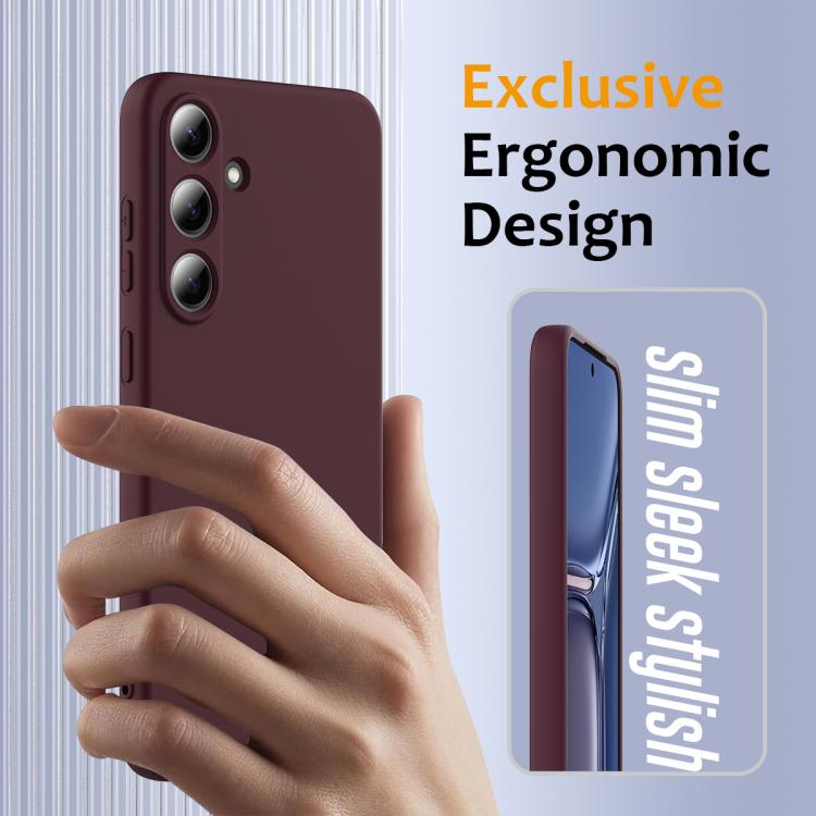 For Samsung Galaxy S25+ 5G Shockproof Silicone Magsafe Phone Case(Plum Color)