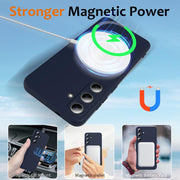 For Samsung Galaxy S25 5G Shockproof Silicone Magsafe Phone Case(Navy Blue)