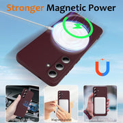 For Samsung Galaxy S25 5G Shockproof Silicone Magsafe Phone Case(Plum Color)