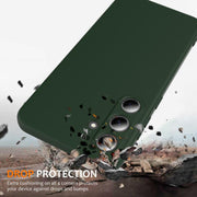 For Samsung Galaxy S25 5G Shockproof Silicone Magsafe Phone Case(Dark Green)
