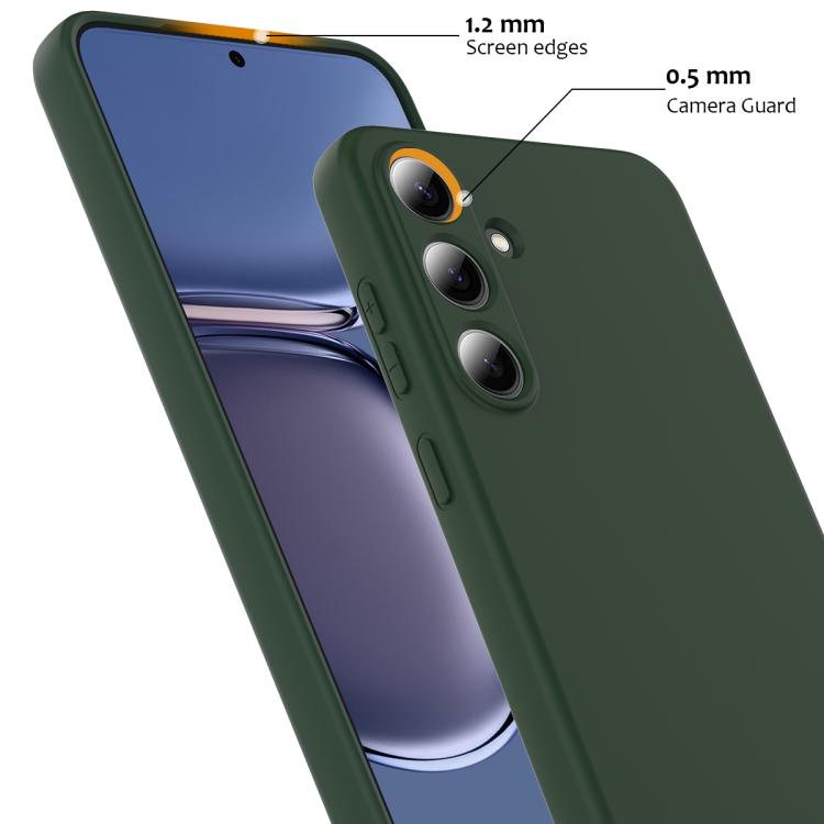 For Samsung Galaxy S25 5G Shockproof Silicone Magsafe Phone Case(Dark Green)