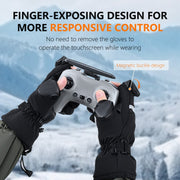 STARTRC Universal Drone Remote Control Photography Gloves Winter Warm Gloves, Size:XL(Black)