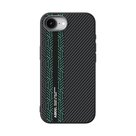 For iPhone 16e ABEEL 6D Micro Relief MagSafe Magnetic Phone Case(Green)