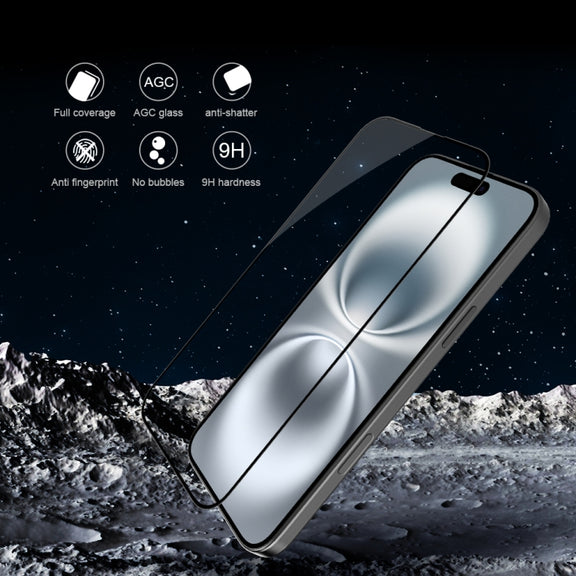 For iPhone 16 Plus NILLKIN 3D CP+MAX Anti-Explosion Full Coverage Tempered Glass Film